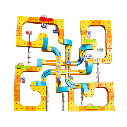 Magnetic Train Track Set – Electric Educational Assembly Toy