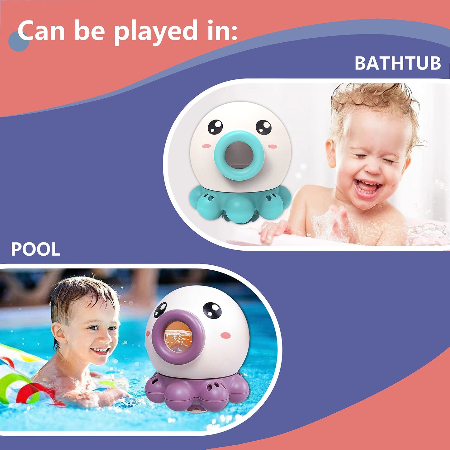 Octopus Water Fountain Bath Toy – Rotating Sprinkler Fun for Kids