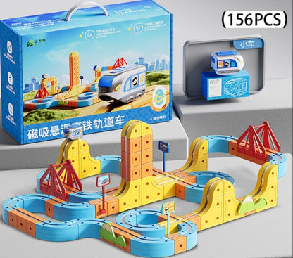 Magnetic Train Track Set – Electric Educational Assembly Toy