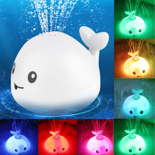 Whale LED Bath Toy – Spraying Water with Light