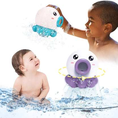 Octopus Water Fountain Bath Toy – Rotating Sprinkler Fun for Kids