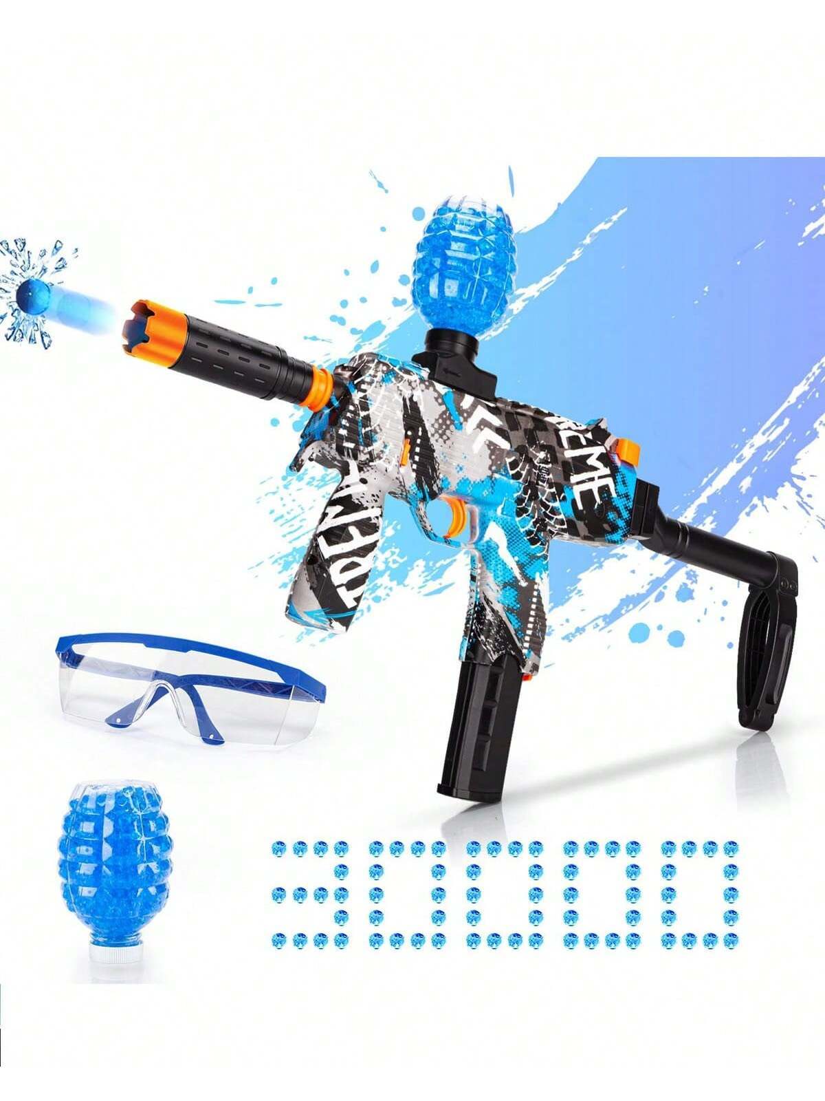 Electric Gel Ball Blaster – Automatic Splatter Toy with 30,000 Water Beads