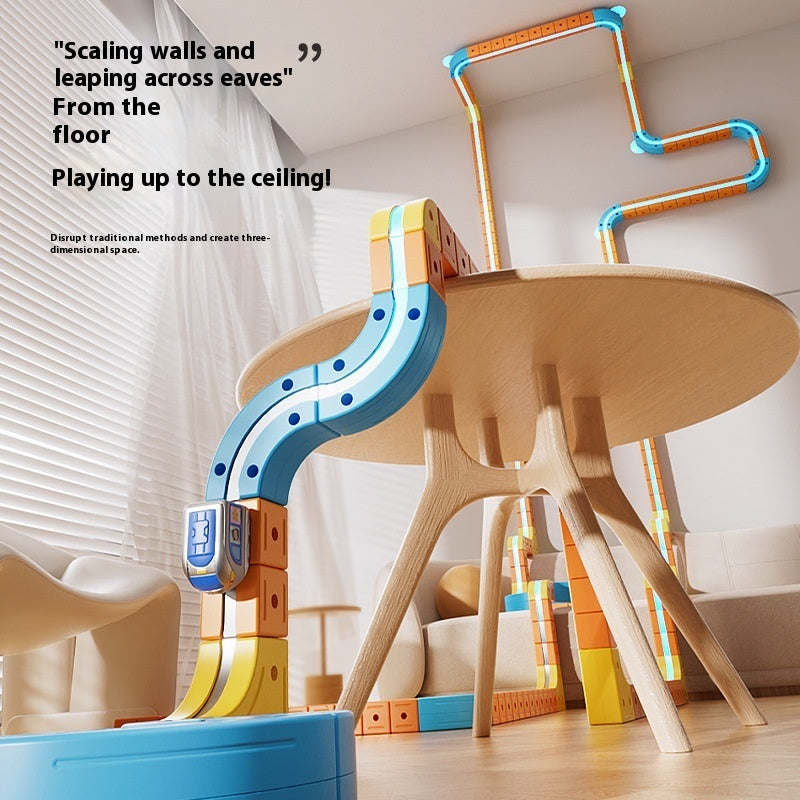 Magnetic Train Track Set – Electric Educational Assembly Toy