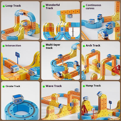 Magnetic Train Track Set – Electric Educational Assembly Toy