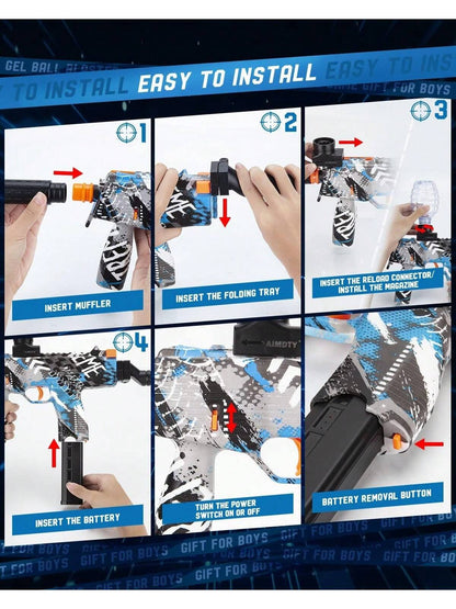 Electric Gel Ball Blaster – Automatic Splatter Toy with 30,000 Water Beads