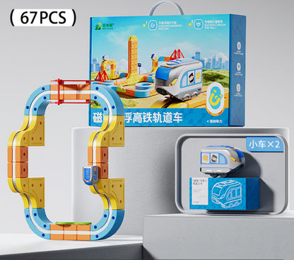 Magnetic Train Track Set – Electric Educational Assembly Toy